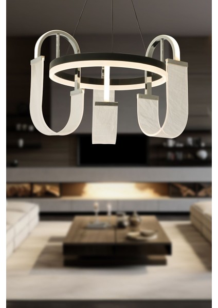 Debora 3 Lü 51 Watt Ledli Modern Tasarım Oturma Odası Salon Avize