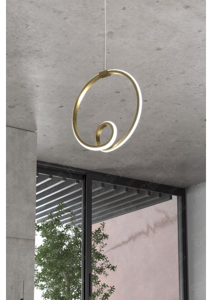 Ole Eskitme Modern Ultra Beyaz Ledli Sarkık Ledli Avize