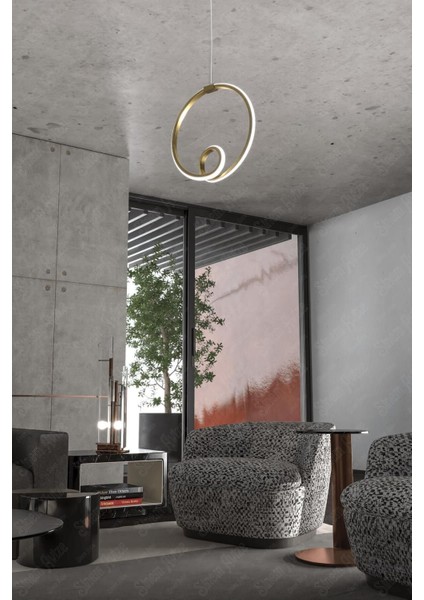 Ole Eskitme Modern Ultra Beyaz Ledli Sarkık Ledli Avize