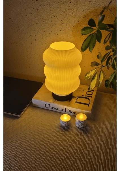 Siyah Ayaklı Modern Minimalist Nüance Masa Lambası