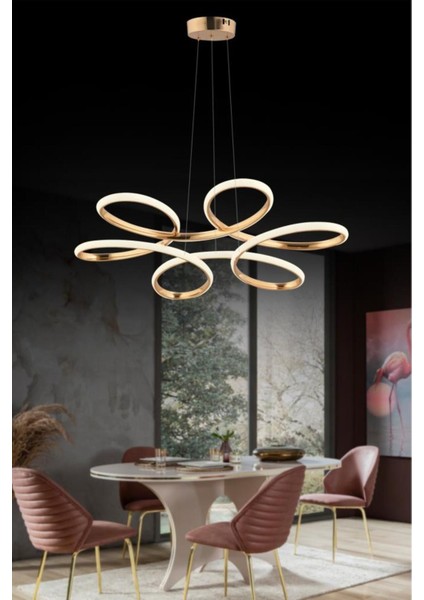 Modern metal led avize, üç renk seçeneği, uzaktan kumandalı, şık ve lüx tasarım