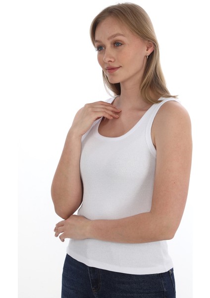 Kadın Fitilli Likralı Pamuklu Askılı Atlet fiyatları