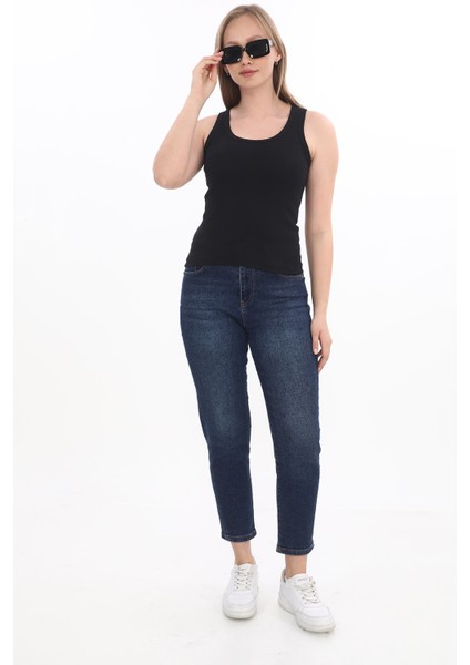 Kadın Fitilli Likralı Pamuklu Askılı Atlet