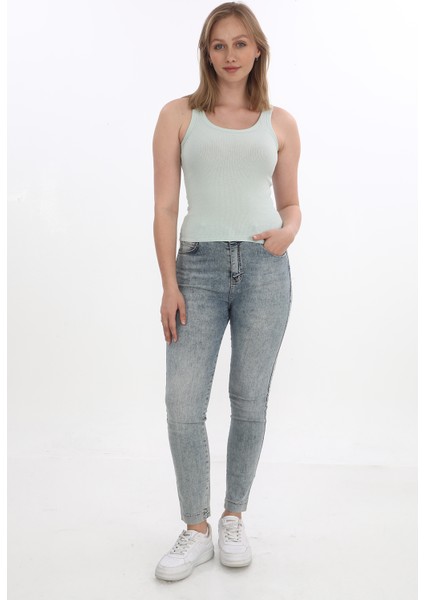 Kadın Fitilli Likralı Pamuklu Askılı Atlet modelleri