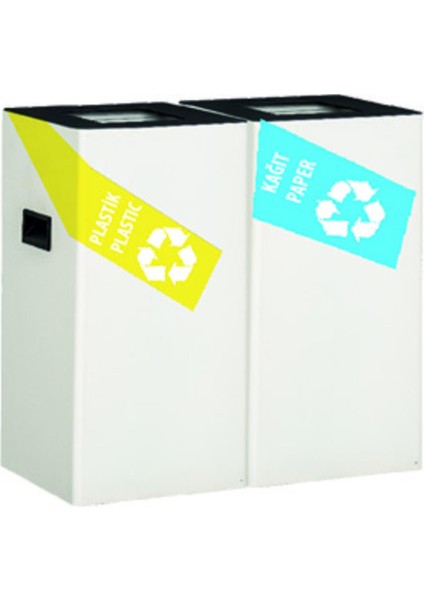Geri Dönüşüm Kutusu 2li Radüslü 30*30*60 cm GEN:60 cm fiyatları