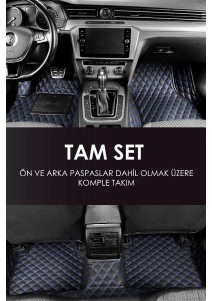 Mercedes C180 Compressor (2010-2014) Uyumlu Deri 7d Havuzlu Tam Set Oto Paspas .3