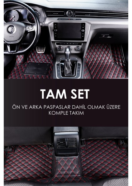 Mercedes C200 Compressor (2000-2005) Uyumlu Deri 7d Havuzlu Tam Set Oto Paspas .1 fiyatları