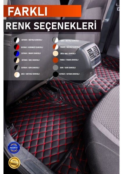 Mercedes C200 Compressor (2000-2005) Uyumlu Deri 7d Havuzlu Tam Set Oto Paspas .1 indirimleri