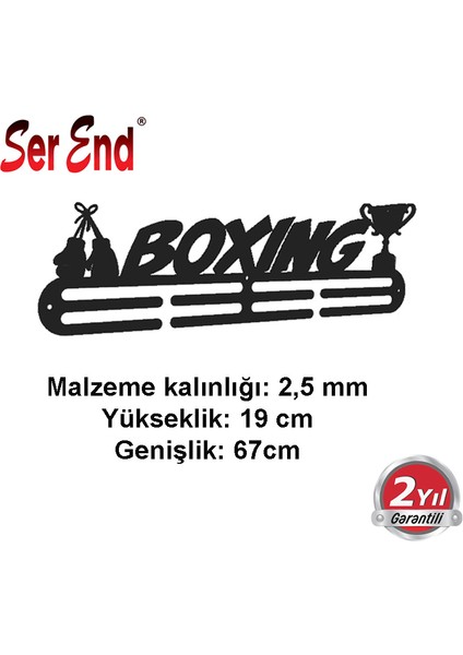 Boks Temalı Madalya Askılığı, Madalya Askısı, Duvara Monte Madalya Tutucu, Ödül Duvar Askılığı