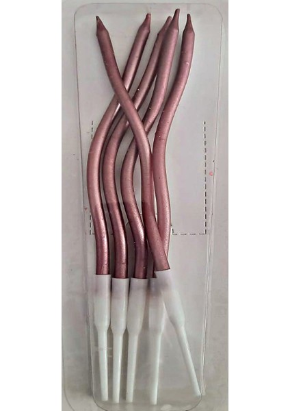 Pasta Mumu 5'li - Kıvrımlı - Pembe