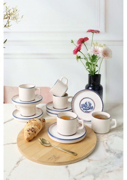 Marine Wonders Stackable Çay Takımı 12 Parça 6 Kişilik 22741-22905