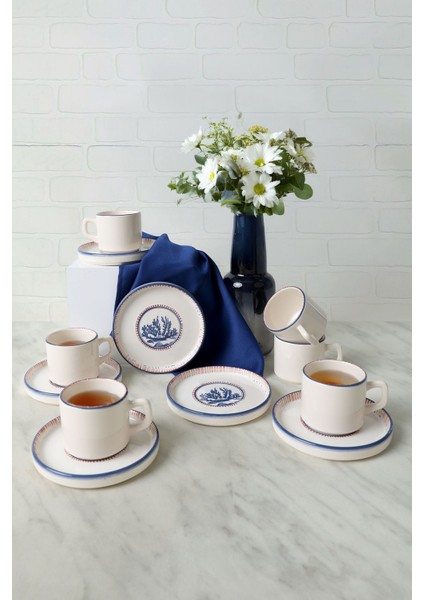 Marine Wonders Stackable Çay Takımı 12 Parça 6 Kişilik 22741-22905