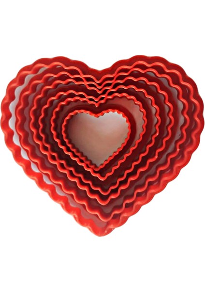 Volovan Set 6 Parça - Kalp Tırtıklı