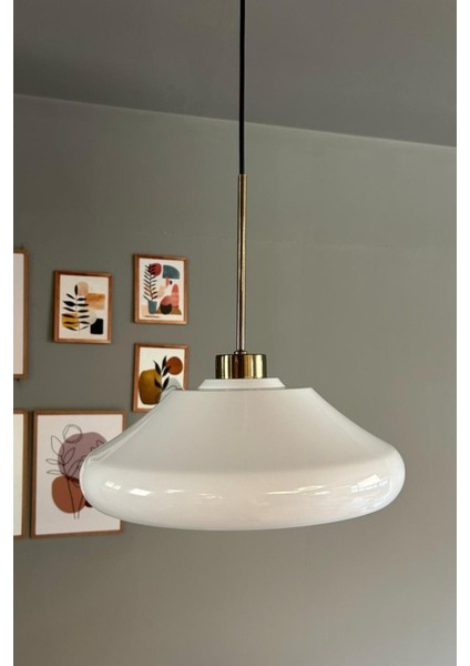 Şık Beyaz İnce Eskitme Sarkıt Avize, Modern Tasarım, Metal, 41x41 cm modelleri