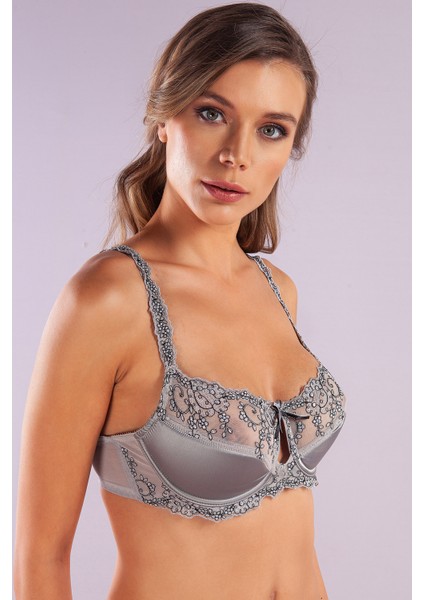 Giselle Half Padded Bra, Gri Toparlayıcı Konforlu ve Şık Sütyen modelleri