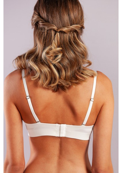 Genius Balconette Heavy Push Up Bra, Ekru Konforlu ve Şık Sütyen