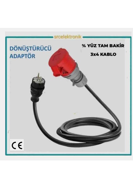 Arac Şarjı Için (1-11 Metre Arasi) 3x4 Ttr Hes Veya Öznur Kablo Tam Bakir Uzatma Seyyar Kablo