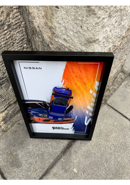 Fast And Furious Nissan Silvia S15 Spec-S 20X30 cm Çerçeveli Metal Levha Baskı fırsatları
