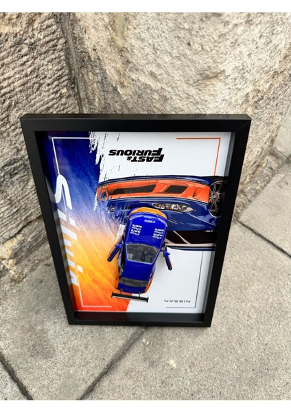 Fast And Furious Nissan Silvia S15 Spec-S 20X30 cm Çerçeveli Metal Levha Baskı indirimleri