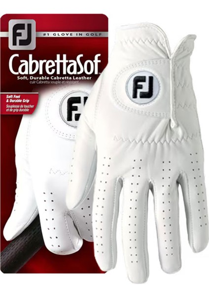 67692 Cabrettasof Kadın Golf Eldiveni Beyaz Sol M Medium