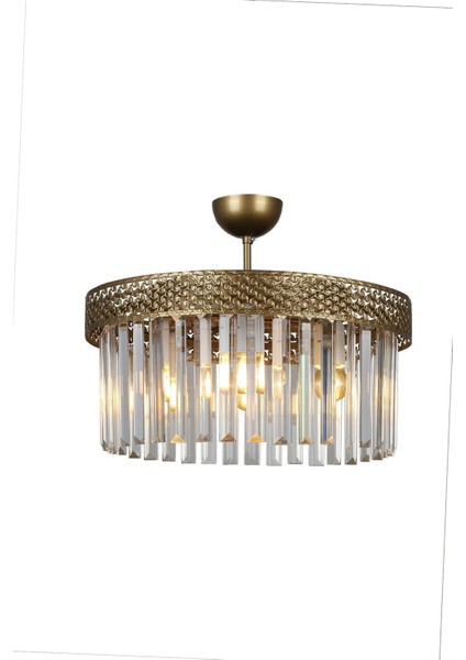 Sitrus 4.lü Eskitme Lux Kristal Taşlı Avize