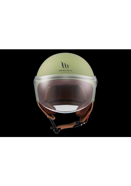 Kask mt Helmets Street S A6 Mat Yeşil Çenesiz