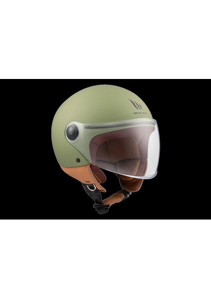 Kask mt Helmets Street S A6 Mat Yeşil Çenesiz