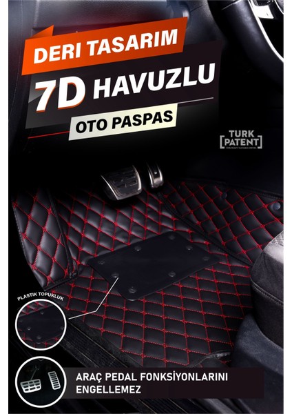 Mercedes EQS50 (2020-2022) Uyumlu Deri 7d Havuzlu Tam Set Oto Paspas .1