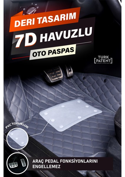 Mercedes C180 (1995-1999) Uyumlu Deri 7d Havuzlu Tam Set Oto Paspas .7