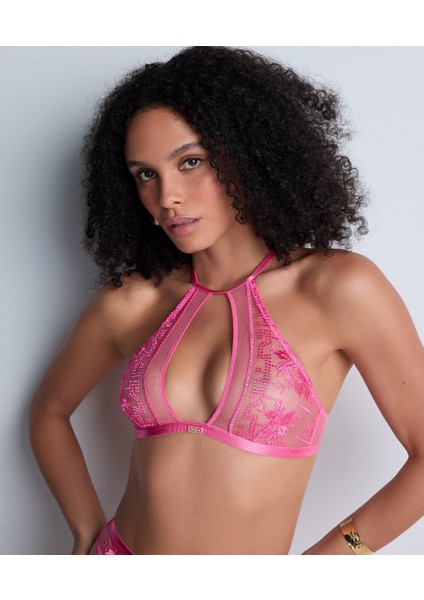 Rules Of Attraction Bralette, Altın Detaylı, Halter Yaka Büstiyer
