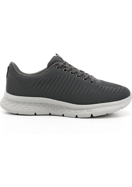 Erkek Füme Triko Bağcıklı Comfort Sneaker