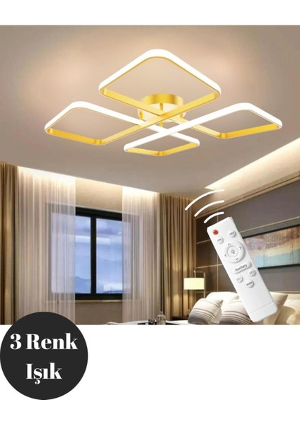 Novem Eskitme Plafonyer Kumandalı Ultra Süper 3 Renk Işık Ledli Avize