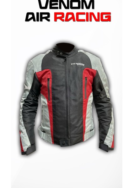 Aır Racıng Kırmızı Beyaz 4 Mevsim Motosiklet Montu fiyatları