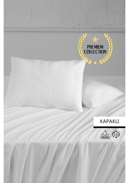 Premium Sıvı Su Geçirmez Kapaklı Yastık Koruyucu Alezi 50x70 Cm