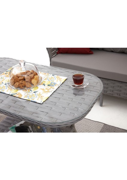 Kardelen Rattan Bahçe Balkon Oturma Grubu (2+1+1+Masa )