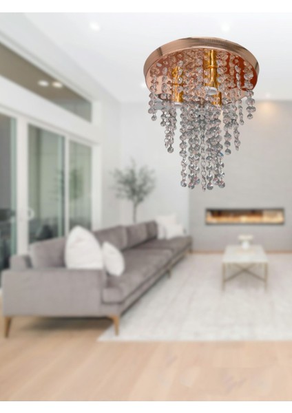 Şık 3'lü Kristal Avize, Salon, Mutfak, Yatak ve Çocuk Odası İçin Modern Aydınlatma