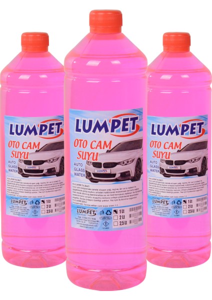 Parfümlü Antifrizli 4 Mevsim Oto Cam Suyu 3 Adet 3 x 1 Lt