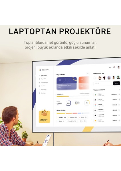 Dp To HDMI Kablo 8k 60Hz 4K 240Hz Hdr 3D 48GBPS Örgülü Displayport To HDMI Kablo 2 Metre