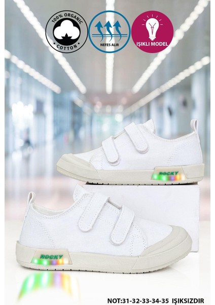 Işıklı Keten Unisex Çocuk Ayakkabı