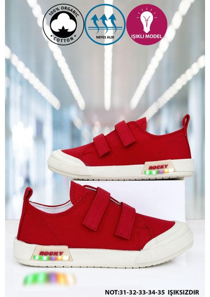 Işıklı Keten Unisex Çocuk Ayakkabı indirimleri