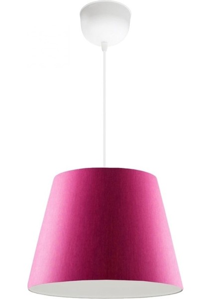 Şık konik tavan sarkıt ışık, modern tasarım, kumaş materyal, 22x15 boyut