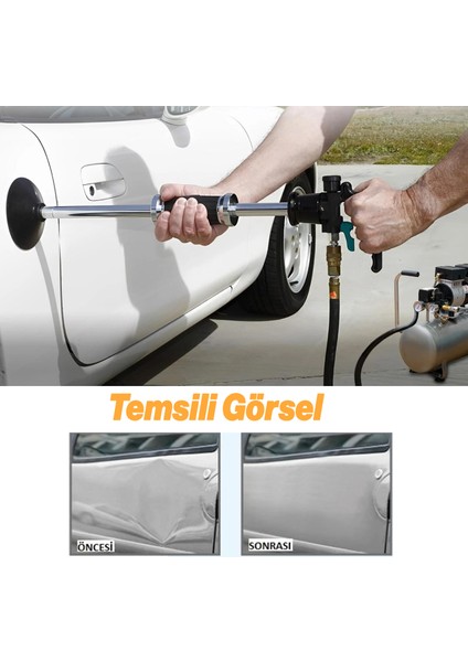 Havalı Boyasız Kaporta Göçük Düzeltme Vantuz 1/4" 3 Çeşit Hava Çektirme Pnömatik Vakum 75-100-125 mm