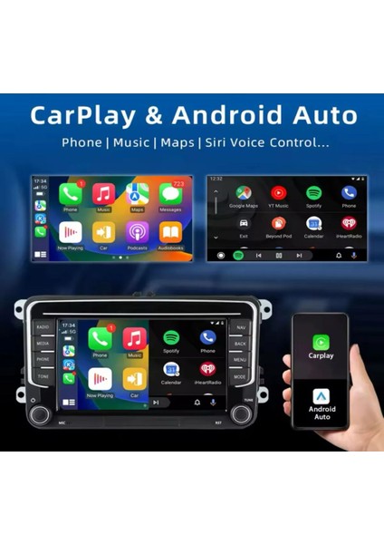Volkswagen Orjinal Görünüm ADROID13 Newfron 7'' Multimedya 4 Ram 32 Hafıza Carplay Android Auto Navigasyon Geri Görüşhediye