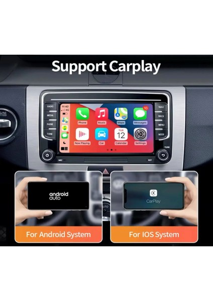 Volkswagen Orjinal Görünüm ADROID13 Newfron 7'' Multimedya 4 Ram 32 Hafıza Carplay Android Auto Navigasyon Geri Görüşhediye