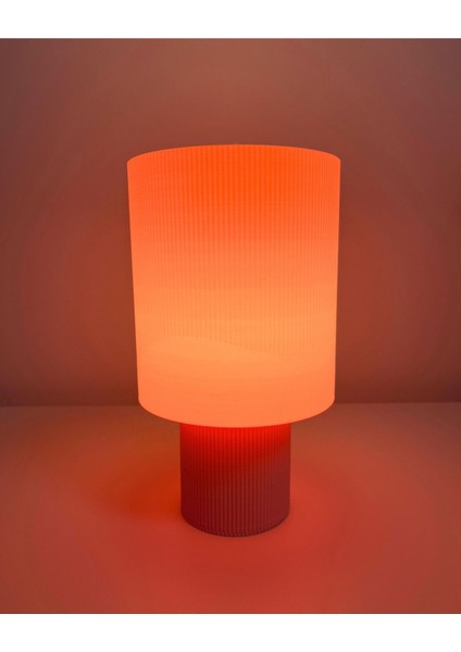 Açık Pembe Objeo 3D Özel Tasarım Dekoratif Çocuk Odası Abajur