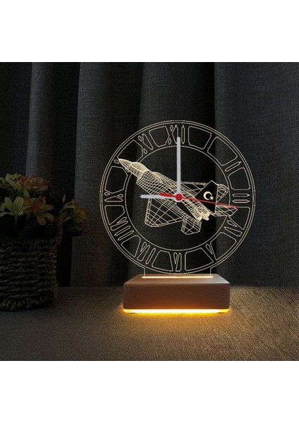 Jet Uçağı Modeli Tasarımlı LED Gece Masa Lambası ve F16 LED Lamba Doğum Günü Hediyesi