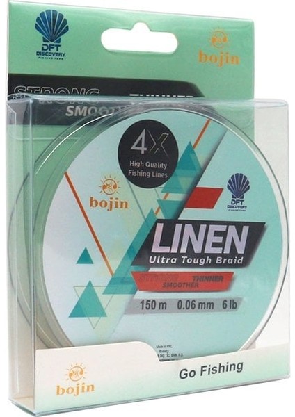 Bojin 4x Linen Yeşil Ip Misina 150mt 0.06mm