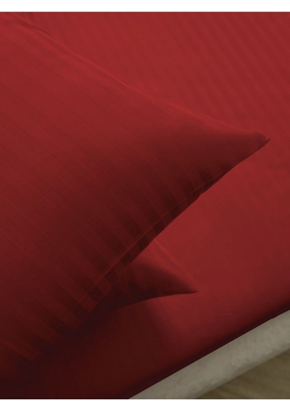 Line Bordo Pamuk Saten Çift Kişilik Nevresim Takımı Lastiksiz Çarşaflı 4 Parça Set fırsatları