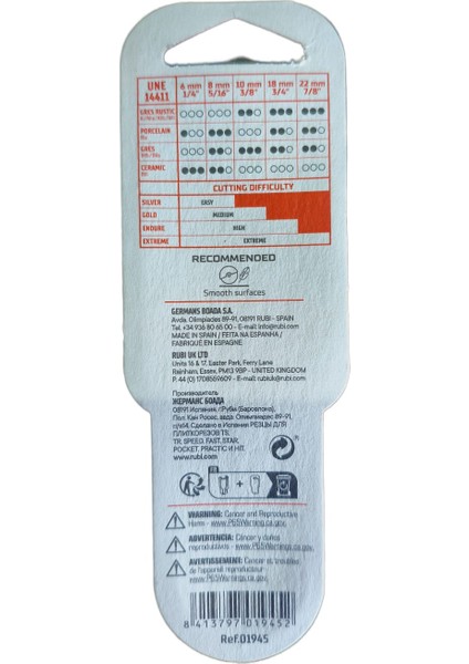 Rubi Seramik Kesme Elması 6mm Orjinal modelleri