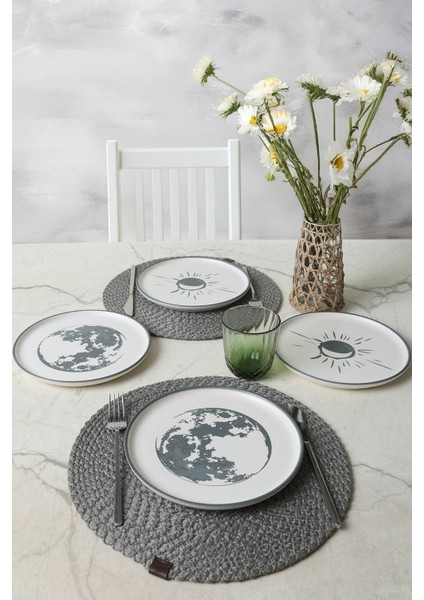 Black Shadow Nordic Pasta Tabağı 22 cm 4 Adet 22981-82